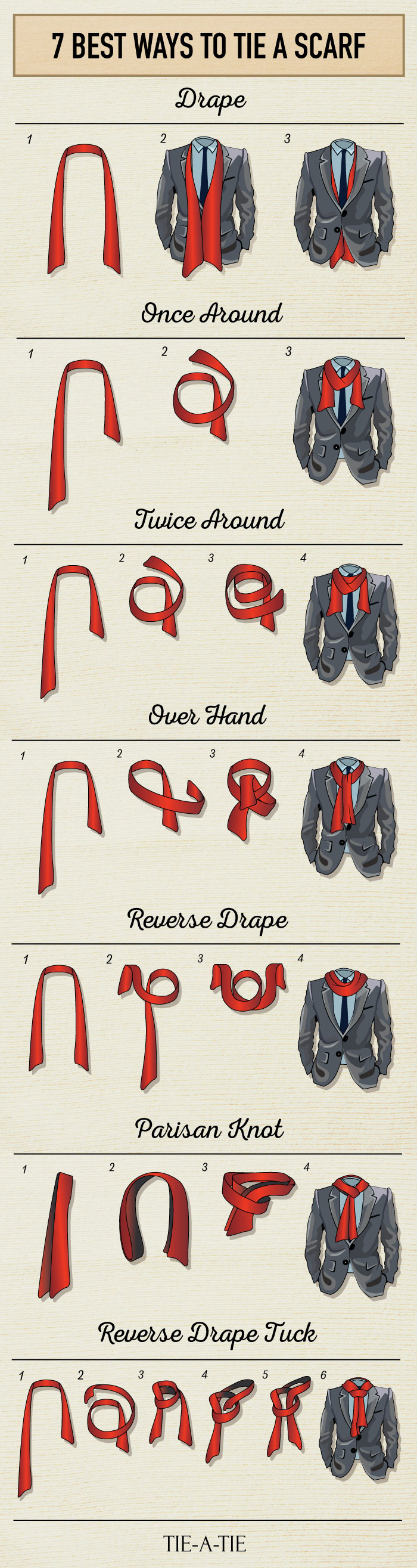 How to Tie a Scarf 7 Popular Ways to Tie a Men's Scarf