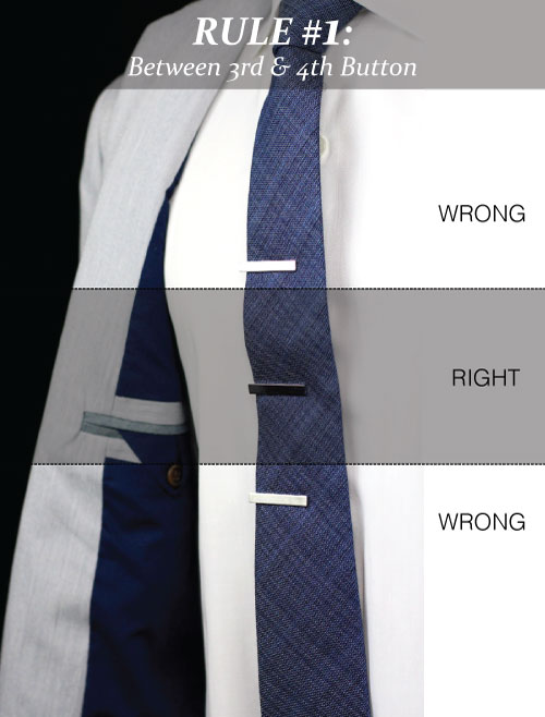 How to Wear a Tie Bar 3 Rules for Tie Bars