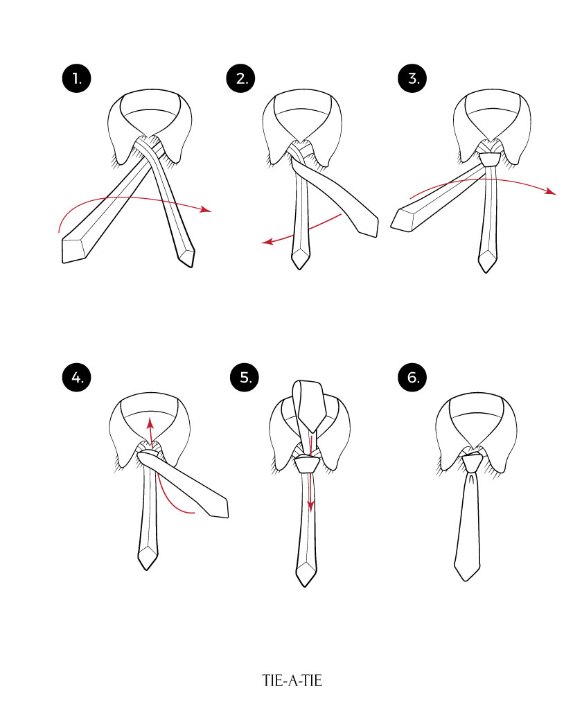 Схема завязывать галстук