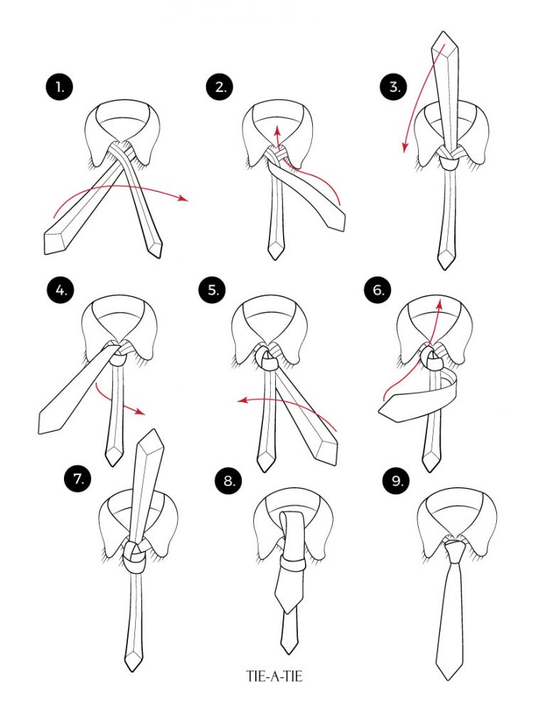 Как завязать рубашку пошагово